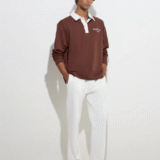Brown Relaxed-Fit Cotton-Blend Sweatshirt